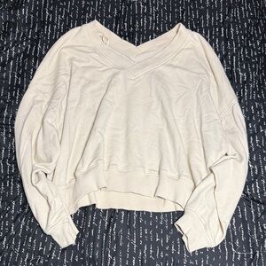 Aerie Cream V-Neck Top